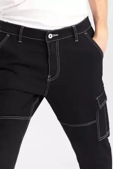 Men Cotton Blend Cargos