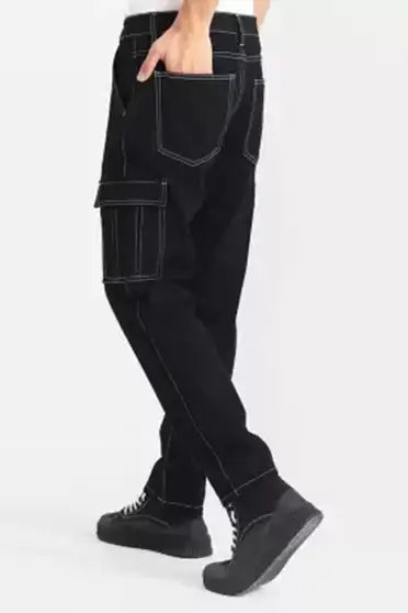 Men Cotton Blend Cargos
