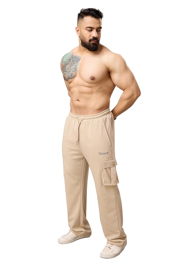 FUAARK Pinnacle Pocket Pants Men, Comfort Loose/Oversize Fit Trousers Track Pants