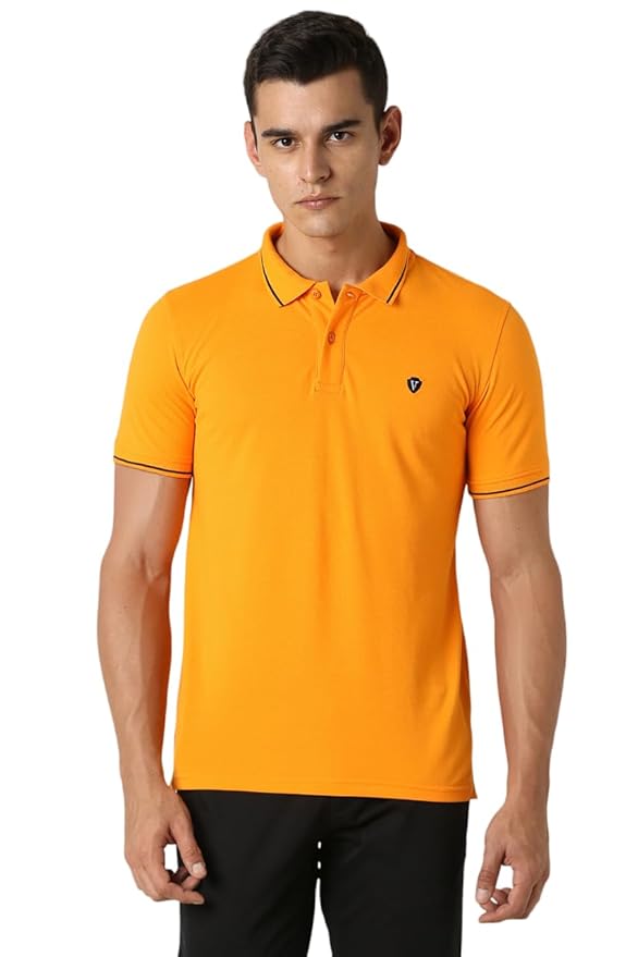 Van Heusen Men's Cotton Solid Regular Fit T-Shirt