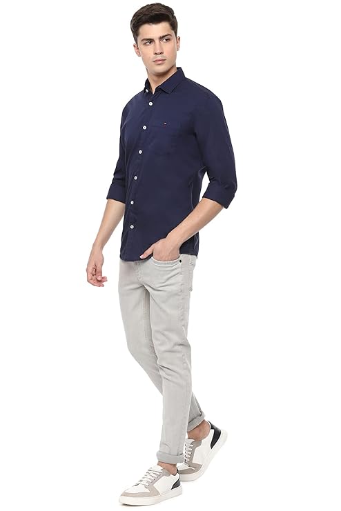 Louis Philippe Men's Solid Slim Fit Shirt