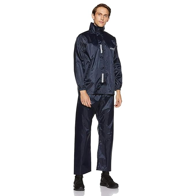 Amazon Brand - Solimo Polyester Water Resistant Long Rain Coat