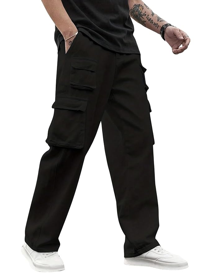 Lymio Men's Regular Fit Low Rise Cargo || Cotton Cargo Pants