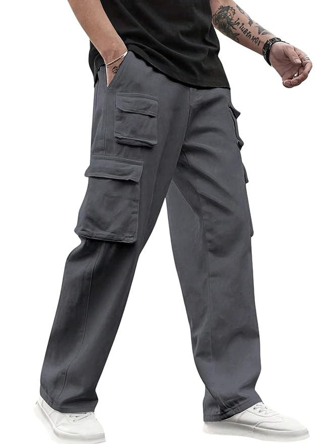 Lymio Men's Regular Fit Low Rise Cargo || Cotton Cargo Pants