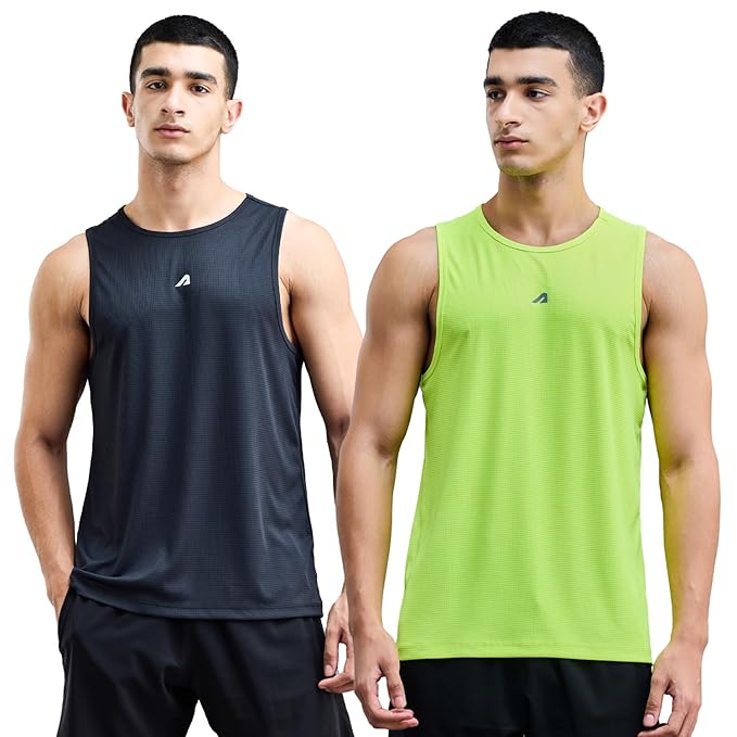 Boldfit Men's Polyester Regular Fit Vest - Multipurpose Sando for Gym, Running, Outdoor - Sleeveless Undershirt, Round Neck Baniyan - Quick Drying, Breathable