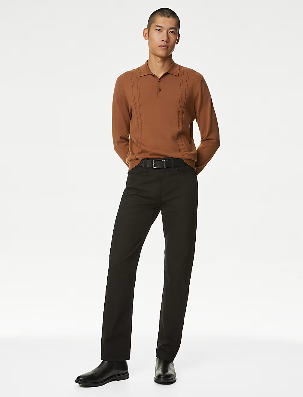 Pure Cotton Straight Fit Jeans