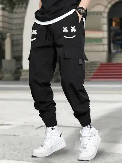 Men Cotton Blend Cargos