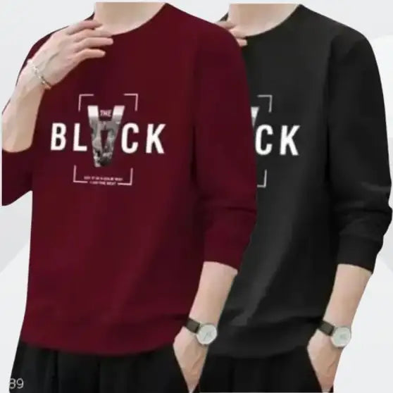 Printed Men Black, Blue T-Shirt