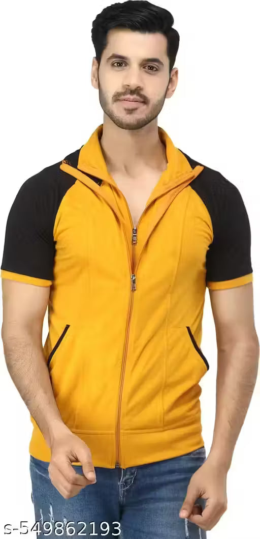 Trendy Men Double Collared Neck T-Shirt