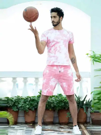 Pink Angel Tshirt Regular Shorts Co-ords Set